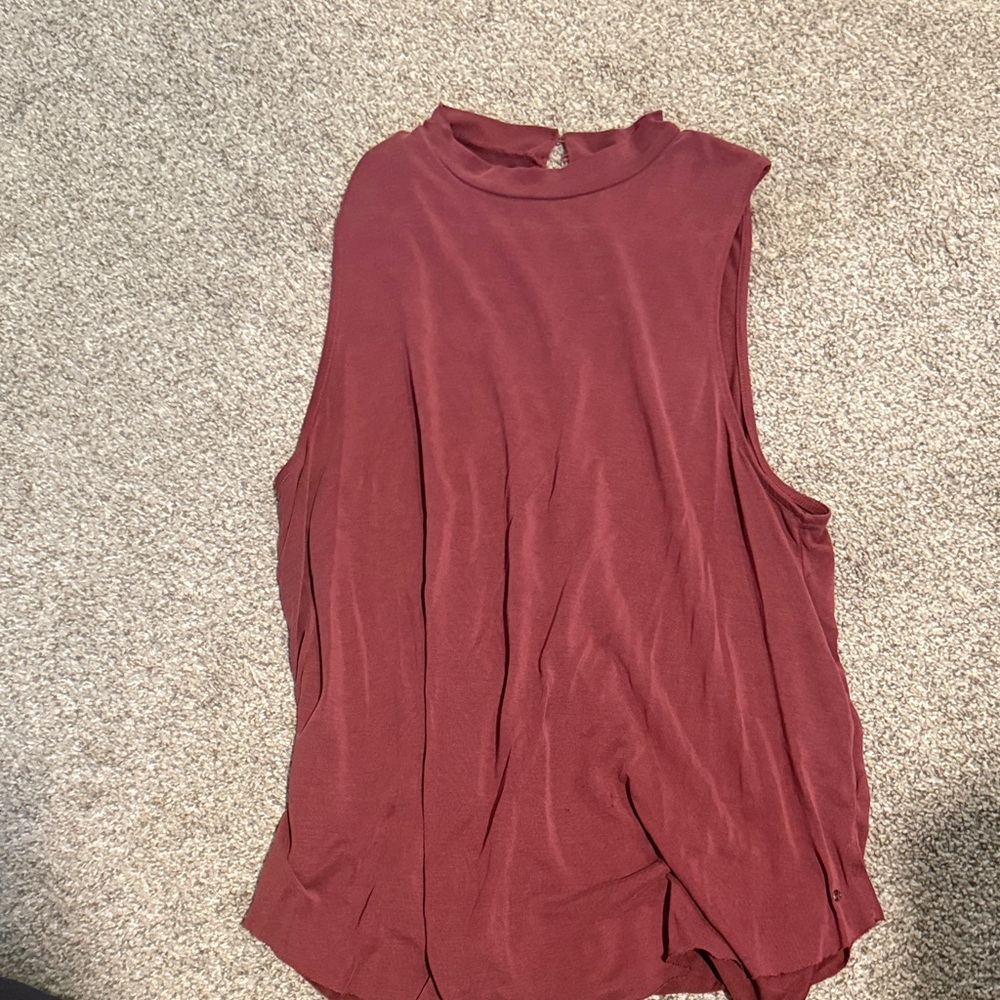 American Eagle Outfitters Sleeveless Red Blouse